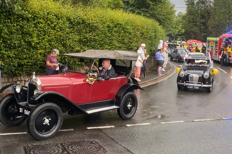 Classic cars get into gear at Tavistock Lions Carnival Parade.