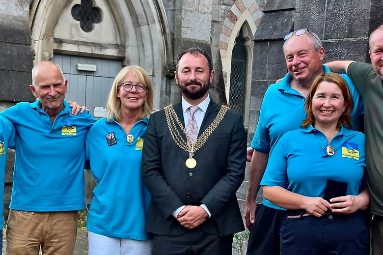 Members of Milton Combe-based Ukraine aid charity Nightingales UK receive medals from the Ukrainian armed forces to say thank you for their support to the frontline of the Russian invasion.