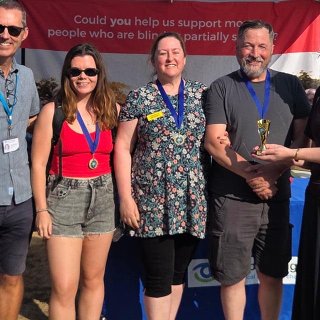 Blind woman scoops prize after day-long challenge