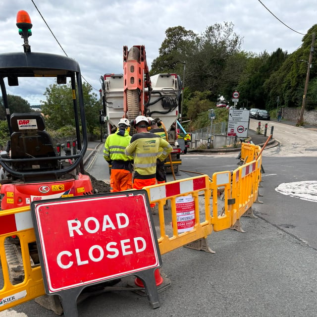 Tavistock road closed to fix water leak