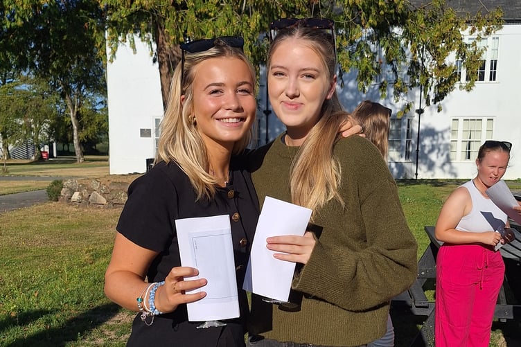 Tilly Thorne from Woolsery, who will study Law at Bath Spa University and Isabel Vick from Hatherleigh, who is heading to the University of Exeter to study Biomedical Sciences.