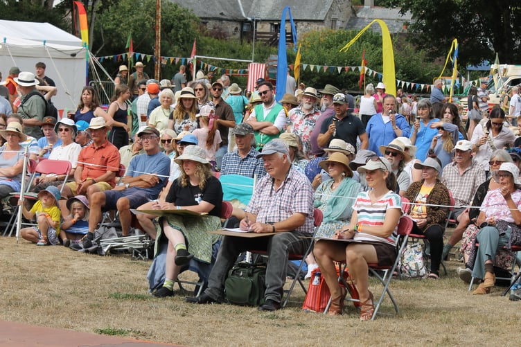Judges watching the Dartmoor Step Dance competitors. AQ 1921