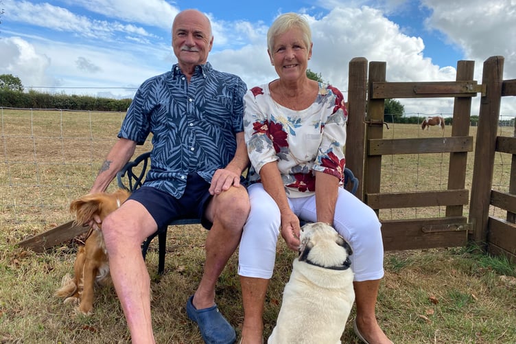 Arthur Blamey with wife Alyson enjoying his remarkable recovery from severe injuries at their farm in Collytown.