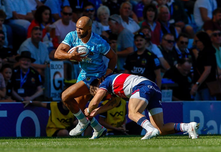 Exeter Chiefs back Olly Woodburn in pre-season action against Scarlets at Sandy Park