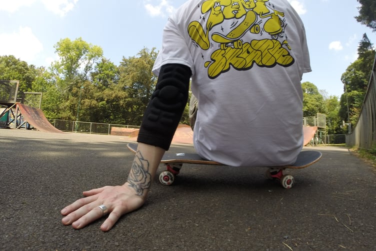Young people from Tavistock Youth Cafe and TaviSkate staged a long skating demonstration to raise funds for a new park.