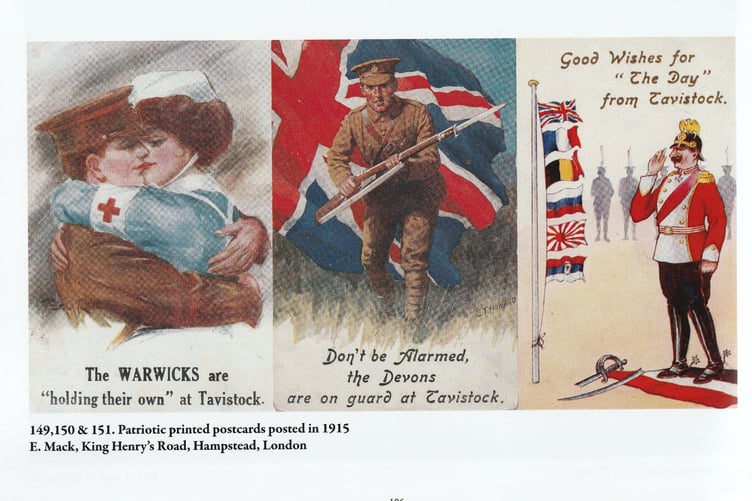 First World War postcards, making mention of Tavistock.
