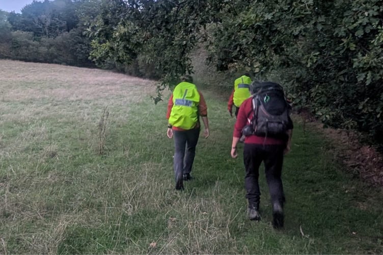 Members of North Dartmoor Search and Rescue Team during the search for missing North Tawton man John Davey.