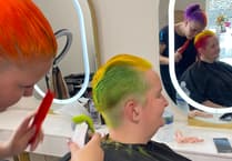 Tavistock customers choose charity hairdo bright enough to stop traffic