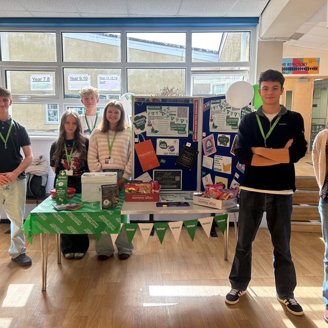Sixth formers stage charity stall 