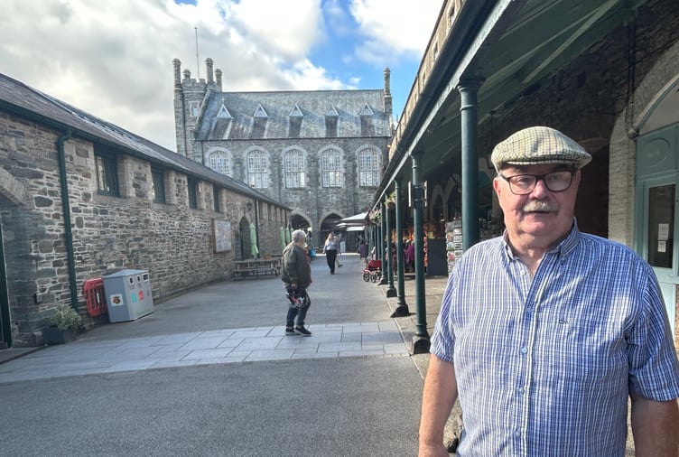 Gary Clifford in Tavistock pannier market. He is standing as a Reform UK candidate in the borough and town council elections next May.