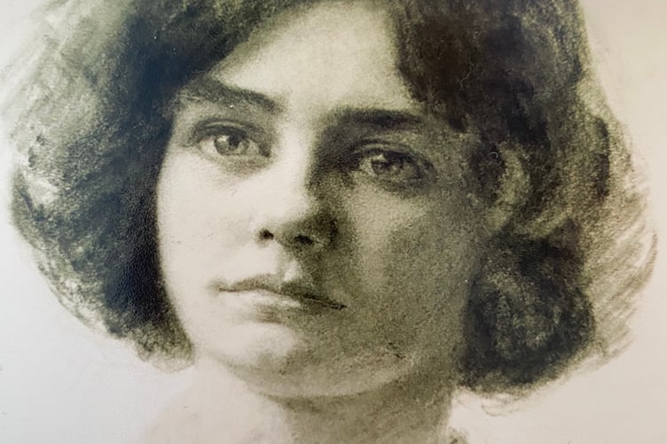 A portrait of a thoughtful looking girl by Edwardian artist Eleanor Grace Scarborough will be on display in Tavistock Printworks.