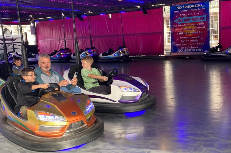 A bumpy, but fun ride at the fairground at Tavistock Goose Fair.