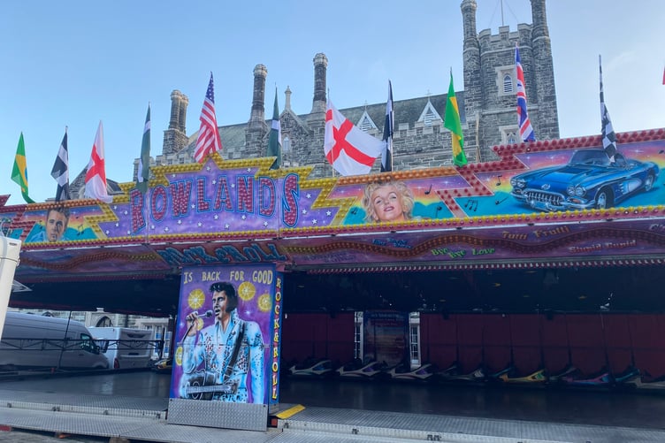 Tavistock Goose Fair may be quiet now, but it is ready to attract thousands.