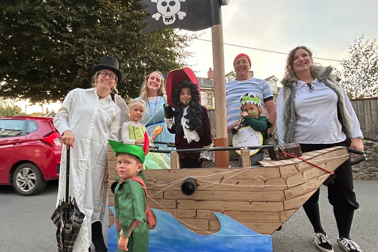 The Vallance family were Peter Pan, complete with pirate ship.