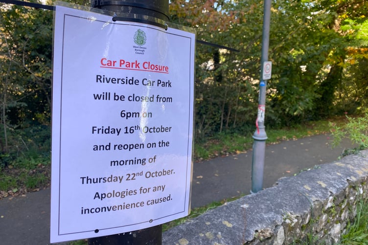 The closure of a Tavistock car park for a week for a film cast and crew has annoyed traders and shoppers.