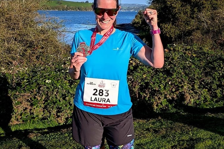 Laura Venton, of Oekhampton RC, ran the Plymouth Acronyms 10km.
