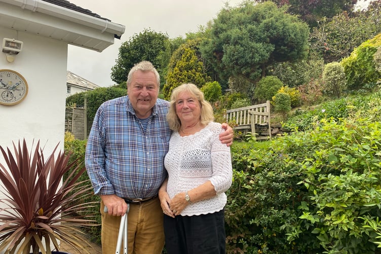 Mike Ingram and Carol Cooper could not believe their eyes when they saw a UFO overtake a jet liner over their Whitchurch house.