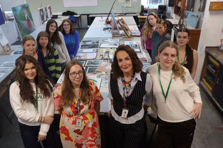 The art department at Tavistock College.