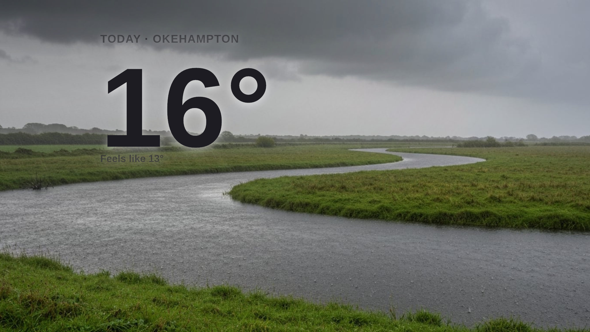 Heavy rain on the way for Okehampton - here's your Monday forecast