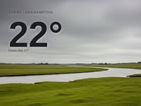 Okehampton: overcast day, high of 22°C