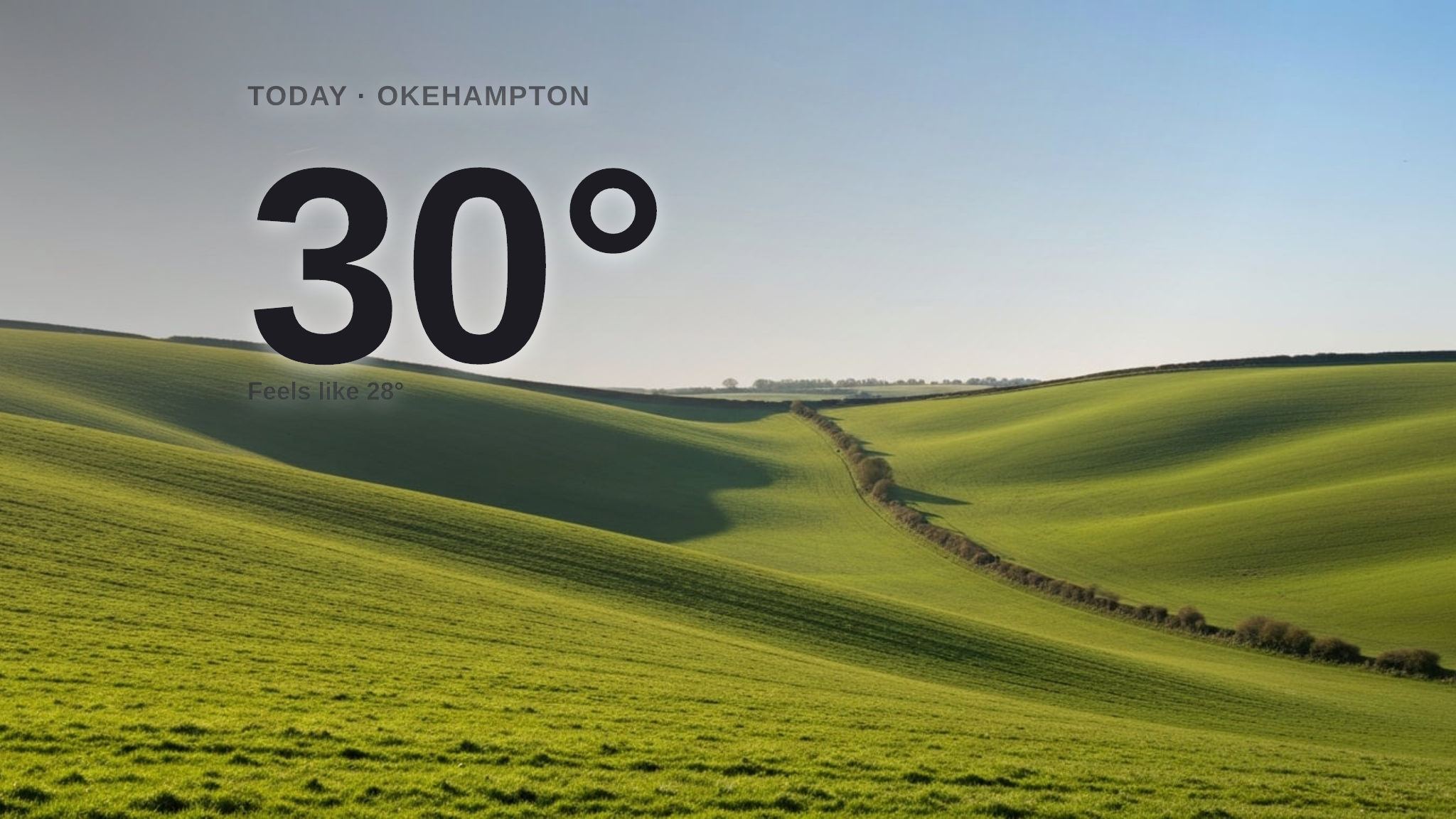 Sunny skies for Okehampton today - here's what to expect