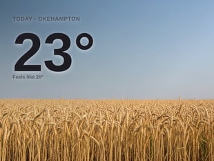 Okehampton: sunny day, high of 23°C