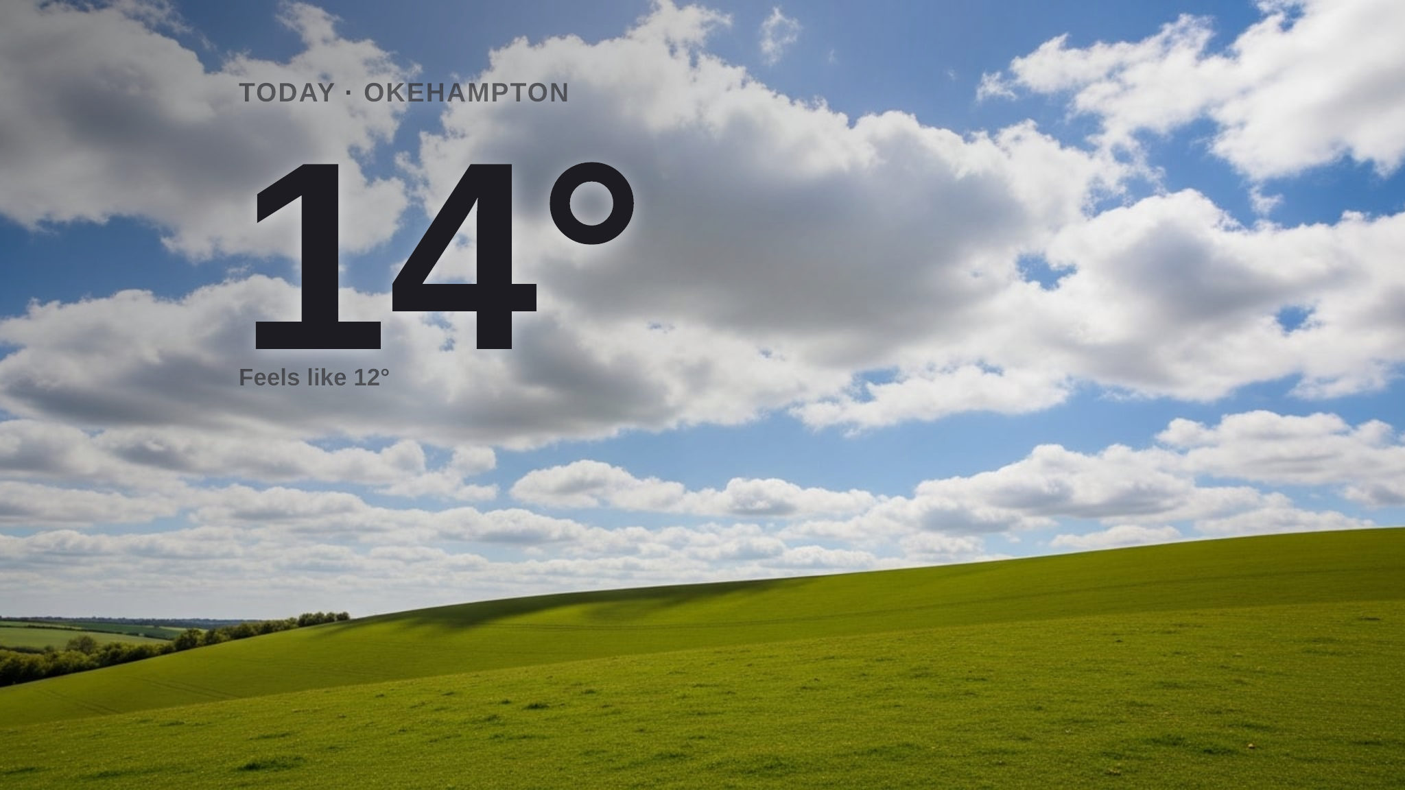 A mild, partly cloudy Wednesday for Okehampton - here's your forecast