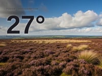 Okehampton weather: partly cloudy, 27°C high on Monday